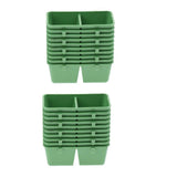 Maxbell 20Pcs 2in1 Bird Parrot Food Water Plastic Bowl Cups Pigeons Feeding Feeder