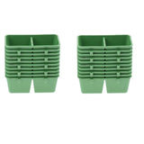 Maxbell 20Pcs 2in1 Bird Parrot Food Water Plastic Bowl Cups Pigeons Feeding Feeder