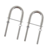Maxbell 2 Pieces 304 Stainless Steel Boat Bow Stern Eye U-Bolt, Marine Rigging M6*90