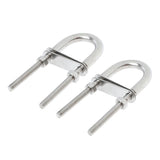 Maxbell 2 Pieces 304 Stainless Steel Boat Bow Stern Eye U-Bolt, Marine Rigging M6*90