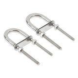 Maxbell 2 Pieces 304 Stainless Steel Boat Bow Stern Eye U-Bolt, Marine Rigging M6*90