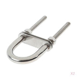 Maxbell 2 Pieces 304 Stainless Steel Boat Bow Stern Eye U-Bolt, Marine Rigging M6*90