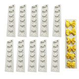 Maxbell 10Pcs Bowtie Fondant Cake Mould Silicone Candy Chocolate Mold Decor DIY
