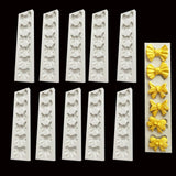 Maxbell 10Pcs Bowtie Fondant Cake Mould Silicone Candy Chocolate Mold Decor DIY