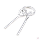 Maxbell 2Pcs Awning Tent Poles Rings with 2 Pins for Outdoor Camping Hiking Travel