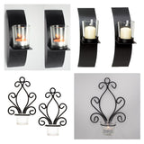 Maxbell 4Pcs Wall Candle Sconce Pillar Candle Holders Elegant Tea Light Candlestick