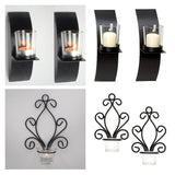 Maxbell 4Pcs Wall Candle Sconce Pillar Candle Holders Elegant Tea Light Candlestick