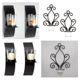 Maxbell 4Pcs Wall Candle Sconce Pillar Candle Holders Elegant Tea Light Candlestick
