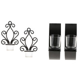 Maxbell 4Pcs Wall Candle Sconce Pillar Candle Holders Elegant Tea Light Candlestick