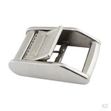 Maxbell 2Pieces 25mm 316 Stainless Steel Cam Buckle for Tie-Down Straps