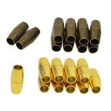 Maxbell 20 Sets Jewelry Findings Leather Cord End Magnetic Clasp Hole Size 4mm