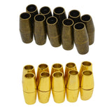 Maxbell 20 Sets Jewelry Findings Leather Cord End Magnetic Clasp Hole Size 4mm