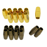 Maxbell 20 Sets Jewelry Findings Leather Cord End Magnetic Clasp Hole Size 4mm