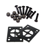 Maxbell 8x Skateboard Mounting Screws with 2x Riser Pad Longboard Hardware 25mm+3mm
