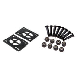 Maxbell 8x Skateboard Mounting Screws with 2x Riser Pad Longboard Hardware 25mm+3mm