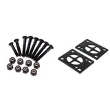 Maxbell 8x Skateboard Mounting Screws with 2x Riser Pad Longboard Hardware 35mm+3mm