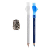 Maxbell 3Pcs Tailors Chalk Pencil Dressmaker Pen DIY Craft with Metal Sewing Thimble