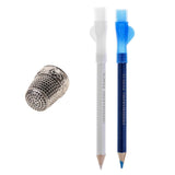 Maxbell 3Pcs Tailors Chalk Pencil Dressmaker Pen DIY Craft with Metal Sewing Thimble