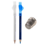 Maxbell 3Pcs Tailors Chalk Pencil Dressmaker Pen DIY Craft with Metal Sewing Thimble