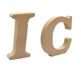 Maxbell Wooden Alphabet Craft Letter Plaque Wall Hanging Wedding Nursery Decor I & C