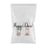 Maxbell 2pcs 10 & 15 Minutes Wooden Sandglass Hourglass Timer Clock Timing Exercise