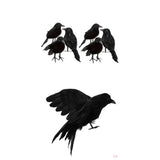Maxbell 12x Artificial Realistic Birds Ravens Crows for Garden Halloween Decoration
