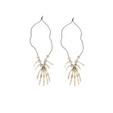 Maxbell 2pcs Skull Skeleton Hand Bone Necklace Halloween Caveman Pirate Fancy Dress