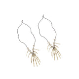 Maxbell 2pcs Skull Skeleton Hand Bone Necklace Halloween Caveman Pirate Fancy Dress