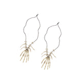 Maxbell 2pcs Skull Skeleton Hand Bone Necklace Halloween Caveman Pirate Fancy Dress