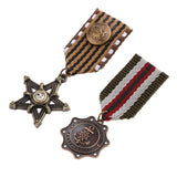 Maxbell 2 Pieces Anchor Star Nautical Themed Brooch Pin Epaulet Badge Uniform Decor