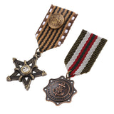 Maxbell 2 Pieces Anchor Star Nautical Themed Brooch Pin Epaulet Badge Uniform Decor