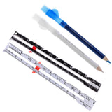 Maxbell 2Pcs Tailors Chalk Pen Pencil Sewing Dressmakers Tool+ 2Pcs Sewing Gauges
