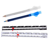 Maxbell 2Pcs Tailors Chalk Pen Pencil Sewing Dressmakers Tool+ 2Pcs Sewing Gauges