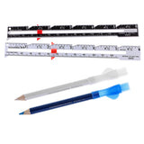 Maxbell 2Pcs Tailors Chalk Pen Pencil Sewing Dressmakers Tool+ 2Pcs Sewing Gauges