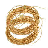 Maxbell 2Pcs 5 Meters Plastic Beads Beaded Ribbon Trim String for Wedding 15mm Gold