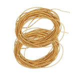 Maxbell 2Pcs 5 Meters Plastic Beads Beaded Ribbon Trim String for Wedding 15mm Gold