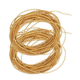 Maxbell 2Pcs 5 Meters Plastic Beads Beaded Ribbon Trim String for Wedding 15mm Gold