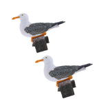 Maxbell 2 x Creative Resin Seagull Statue Lawn Ornament Garden Sculpture Home Decor