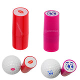 Maxbell 2pcs Colorfast Quick-dry Golf Ball Stamp Stamper Impression Seal Lips+Eyes