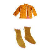 Maxbell Welders Welding Jacket and Shoes Protective Clothing Suit Flame-Resistant