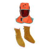 Maxbell Flame Retardant Safey Helmet Welding Neck Protective Hood Welder and Shoes