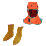 Maxbell Flame Retardant Safey Helmet Welding Neck Protective Hood Welder and Shoes