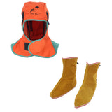 Maxbell Flame Retardant Safey Helmet Welding Neck Protective Hood Welder and Shoes