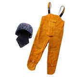 Cowhide Leather Welding Overalls Hat for Men Heat-resistant Flame-resistnat