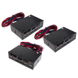 3x 5.25" Optical Drive Multifunctional Dashboard Media USB 3.0 Front Panel