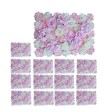 Maxbell 14 Pieces Artificial Flower Wall Panels Wedding Venue Decor Pink White