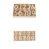 Maxbell 120 Pieces 2 Tray Wooden Numbers - Craft Numbers Kids Learning Toy DIY Decor
