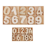 Maxbell 120 Pieces 2 Tray Wooden Numbers - Craft Numbers Kids Learning Toy DIY Decor