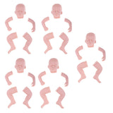 5 Set 20" Unpainted Reborn Kit Newborn Baby Doll with Head 3/4 Arms Full Leg