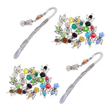 Maxbell 24 Pieces Tibetan Silver Angel  Wing Charms Glass Pendant Bead multi-colored